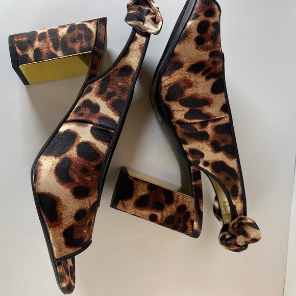 J.Renee Women's Animal Print Open Toe Sling Back Shoes Size 9M Fabric - Picture 11 of 12